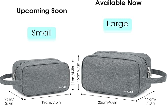 Narwey Travel Toiletry Bag for Women Traveling Dopp Kit Men Travel Bag for - Image 3