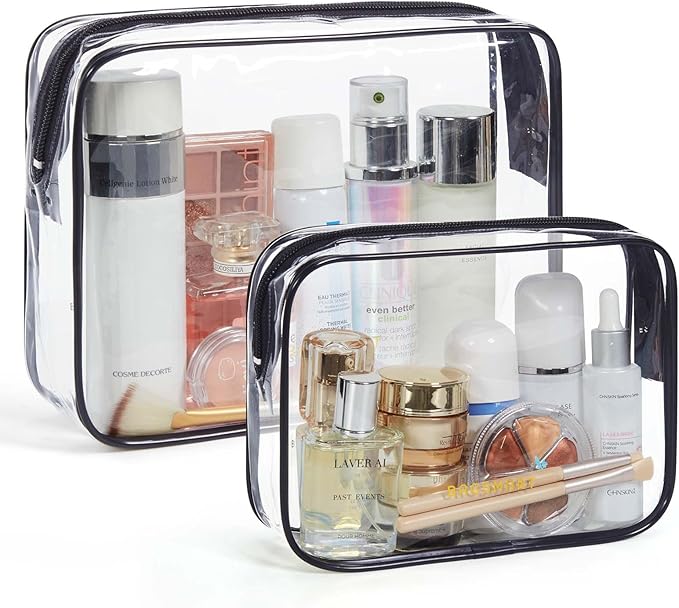 BAGSMART Clear Toiletry Bag, TSA Approved Travel Toiletry Bag Carry On Travel by BAGSMART