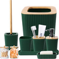 Dark Green Bathroom Accessories Set, 9-Piece Green Bathroom Set by BetterbathroomwithXLHOME