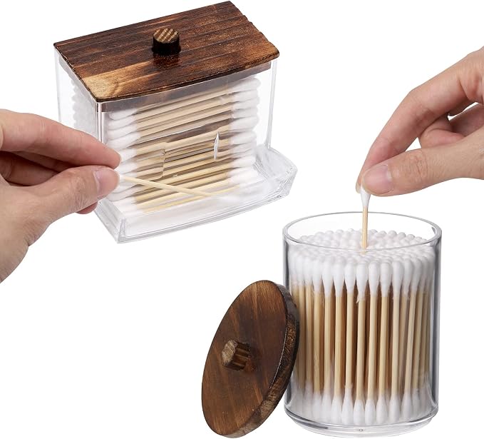 Tbestmax Qtips Holder Bathroom Container - Image 3