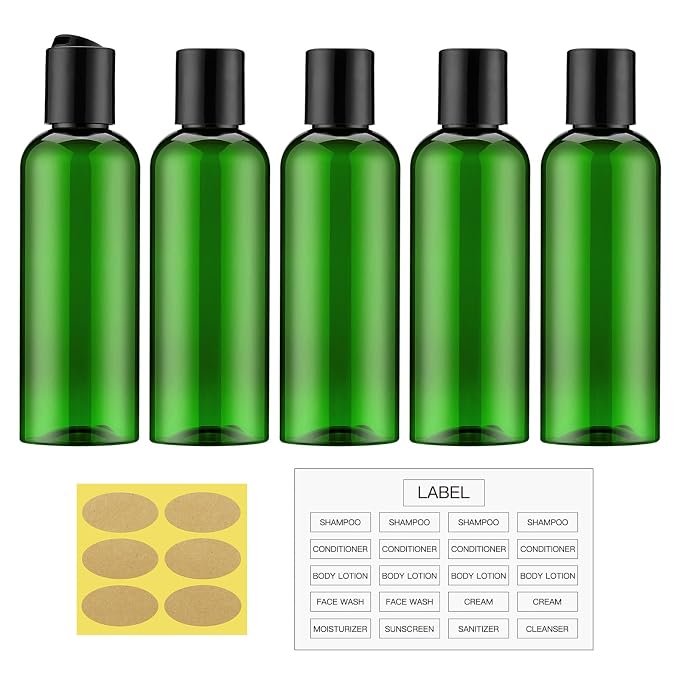 Travel Bottles for Toiletries 3.4 oz by HOME