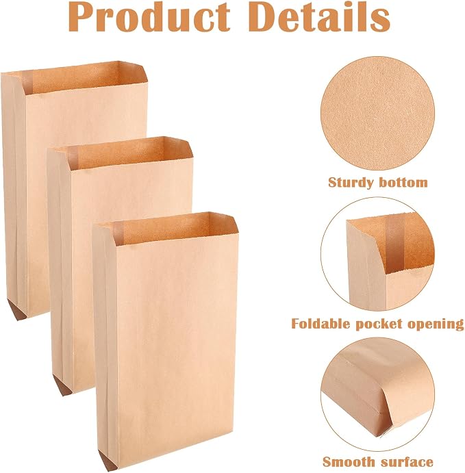 100 PCS Wax Paper Bags, Lawn Bag Brown Paper, Tampon Bags Disposal - Image 3