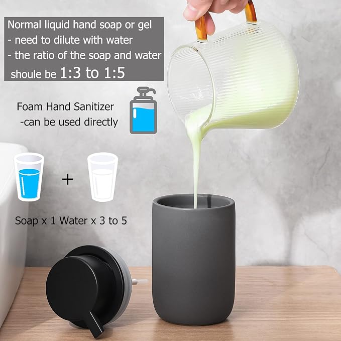 Foaming Soap Dispenser Thick Ceramic Foam Hand Soap Dispenser - Image 4