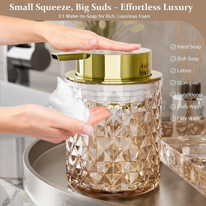 Glass Bathroom Accessories Set 5Pcs Crystal - Image 3