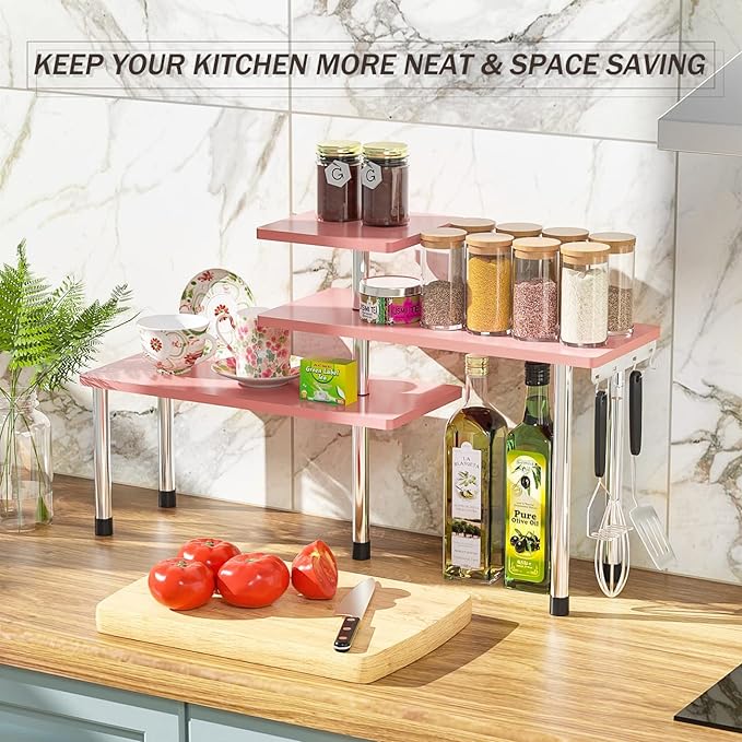 ZHWS Bathroom Counter Organizer Corner Shelf – Bathroom Organization Bamboo 3 - Image 5