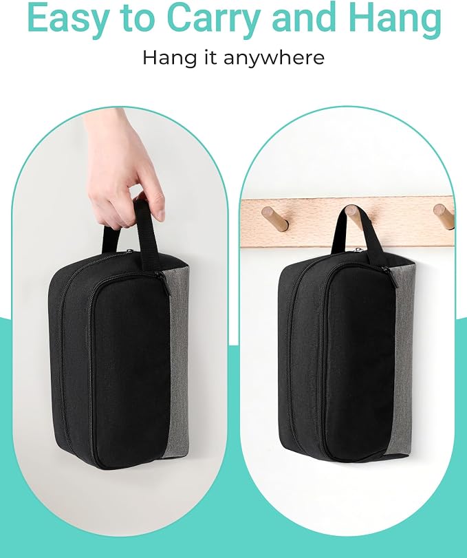 Elviros Travel Toiletry Bag for Men Hanging Dopp Kit Shaving Bag Toiletries - Image 5
