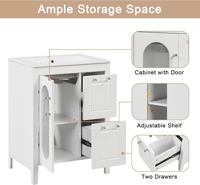 Harper & Bright Designs 24" Bathroom Vanity - Image 5