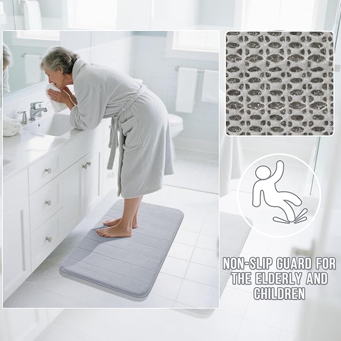 Yimobra Memory Foam Bath Mat Set 2 Piece - Image 5