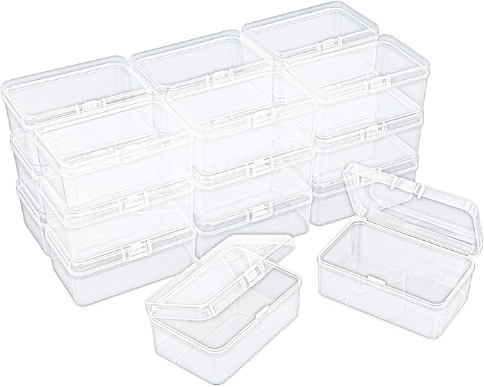 20 Pack Rectangular Clear Plastic Storage Containers Box by Thintinick