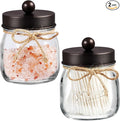 SheeChung 2 Pack Small Mason Jars Qtip Holders, Bathroom Shelf Decor, Guest by SheeChung