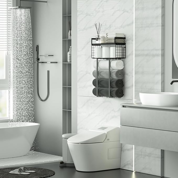 Towel Racks for Bathroom, Metal Towel Holder - Image 2