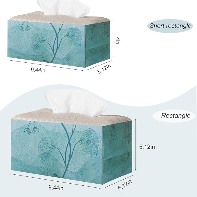 Tissue Box Cover PU Leather Tissue Holder Square Facial Tissue Case Facial - Image 4