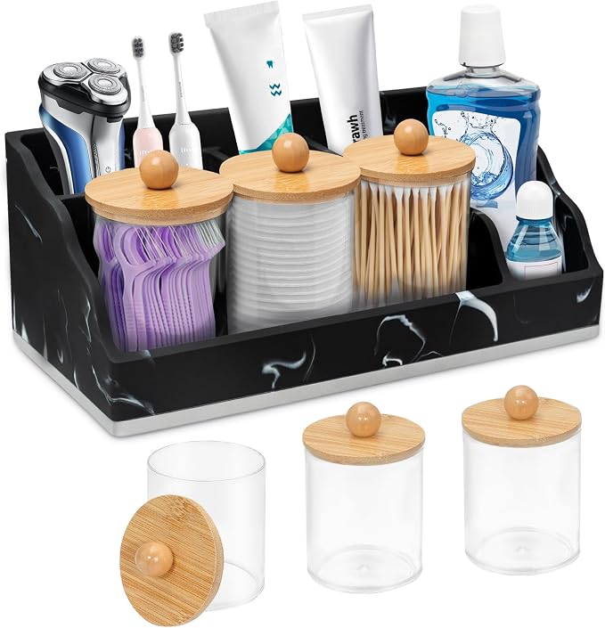 Bathroom Counter Organizer, Toothbrush and Toothpaste Holder by MSBRCH