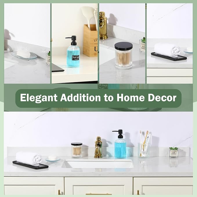 Shinowa Bathroom Accessories Set, Toothbrush Holder, Q-Tips Holder, Soap Dish - Image 7