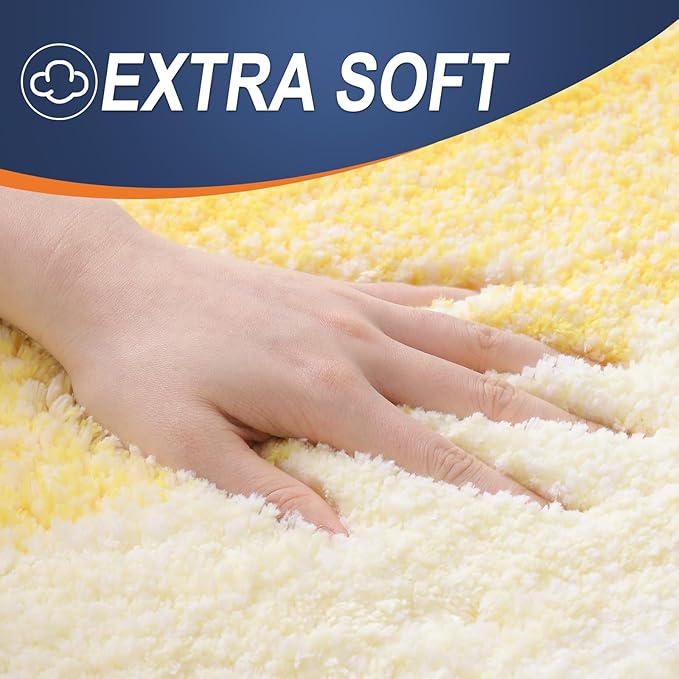 OLANLY Bathroom Rug Set 2 Piece, Soft Absorbent Microfiber Bath Mats and - Image 3