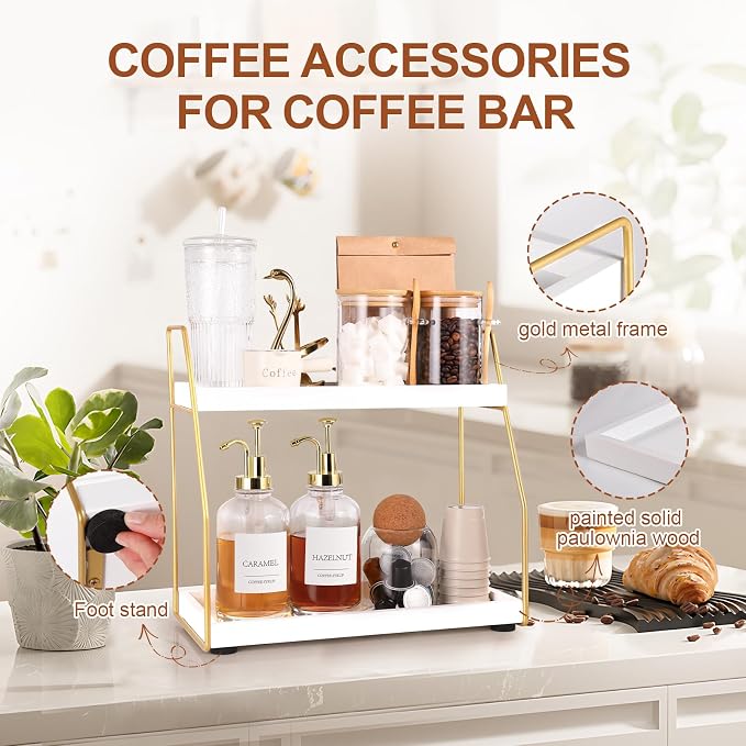 DWTS Coffee Bar Accessories, Coffee Station Organizer - Image 4