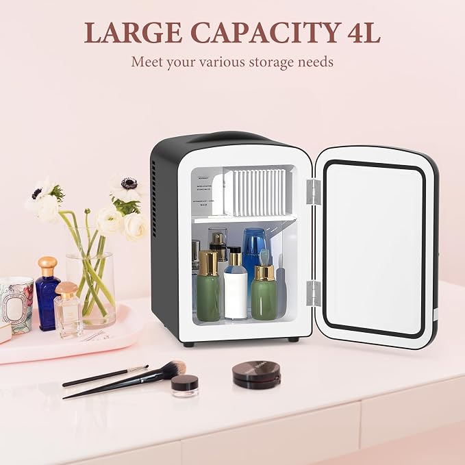Xbeauty Retro Mini Fridge, Compact Refrigerator - Image 2