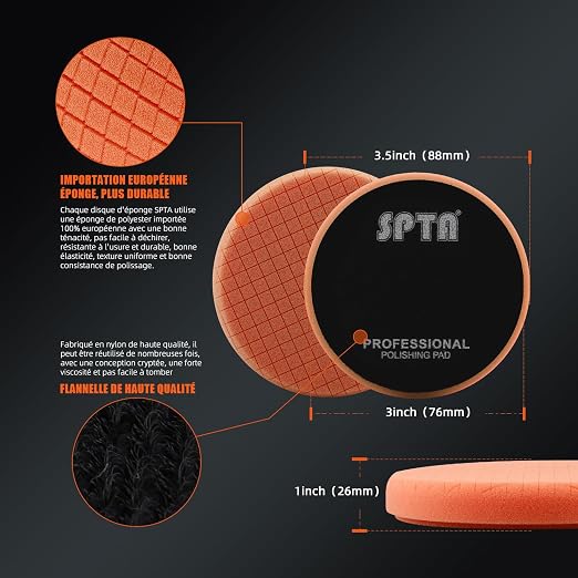 Buffing Polishing Pads, SPTA 5Pcs 3.5 Inch Face - Image 3