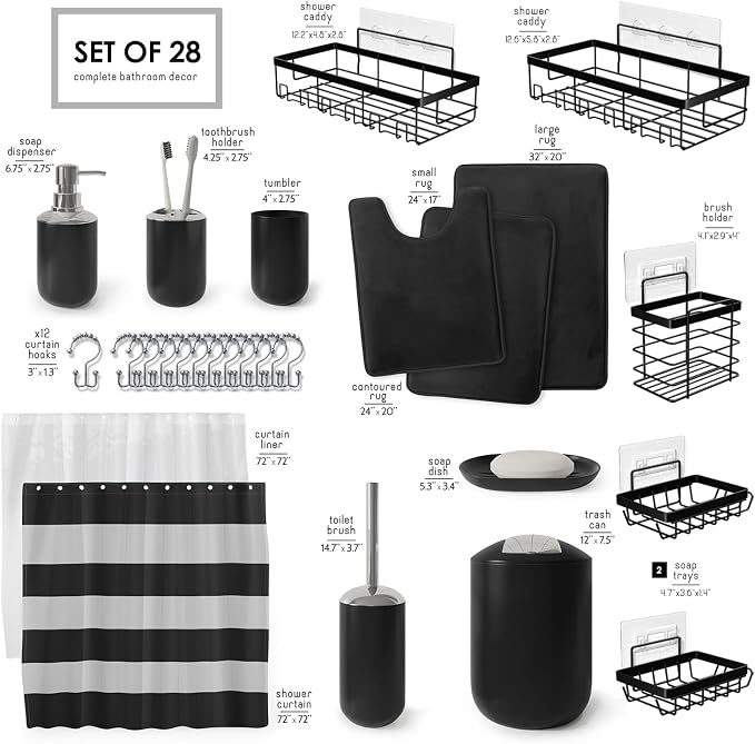 Clara Clark Bathroom Accessories Set - Image 2