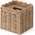 Chengu Scallop Tissue Box Cover, 5.9 Inch Paper Rope Rattan Square Boho by CHENGU