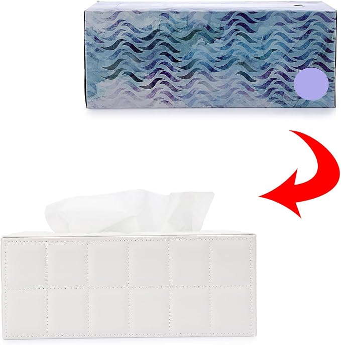 Sumnacon Rectangular Leather Tissue Box Cover - Image 7