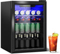 Beverage Refrigerator Cooler, 95 Can Mini Fridge Glass Door by Unknown