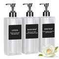 Clear Refillable Plastic Pump Bottle Dispenser Set by GIVITASOT