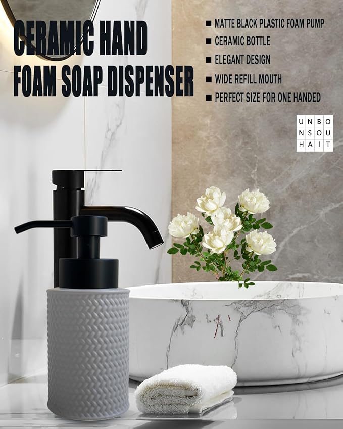 10 Oz Foaming Soap Dispenser for Bathroom, Kitchen Foam Soap Dispenser - Image 3