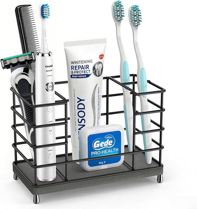 Toothbrush Holder with Quick Drying Mat—Toothbrush and Toothpaste Holders by BOTEMY