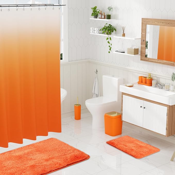 Bathroom Set - Orange Bathroom Sets - Image 8
