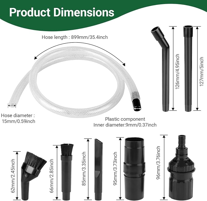 EZ SPARES 7PCS Micro Vacuum Attachment, 7 Piece Universal Vacuum Cleaner - Image 2