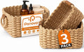 Storage Basket, Recycled Paper Rope Basket Organizer, Mini wicker Basket by Panovox