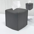 HOMOTEK 2 Pack Tissue Box Cover, Square PU Leather Tissue Holder, Decorative by HOMOTEK