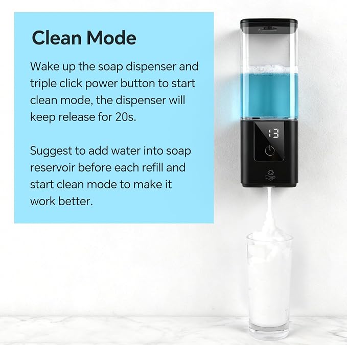LAOPAO Soap Dispenser, Automatic Soap Dispenser Wall Mount Rechargeable Foaming - Image 5