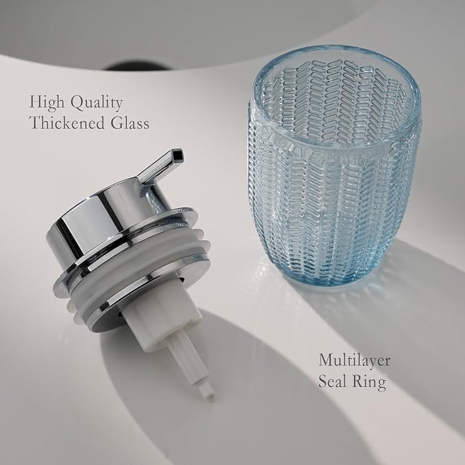 Glass Foaming Hand Soap or Lotion Dispenser, Refillable Liquid Soap Dispenser - Image 5