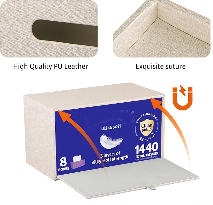 YAPISHI Large Tissue Box Cover Rectangle - Image 5