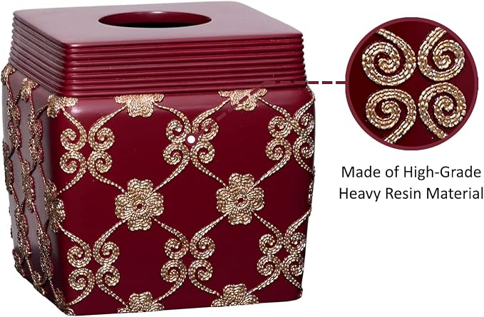 Zahari Home 2pc Elegant Rose Luxury Bathroom Accessories Set Modern Shower - Image 6