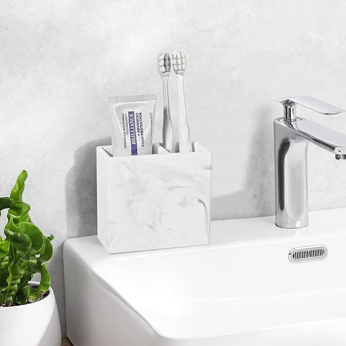 Diatomite Toothbrush Holder 2 Slots Tooth Brush Holder - Image 2