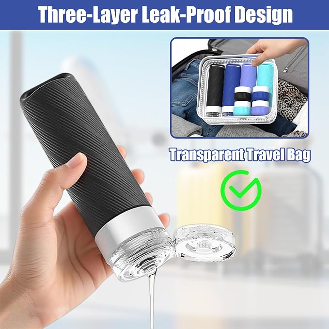 26 Pieces Travel Size Toiletries Bottles Set, Tsa Approved Leakproof Refillable - Image 3