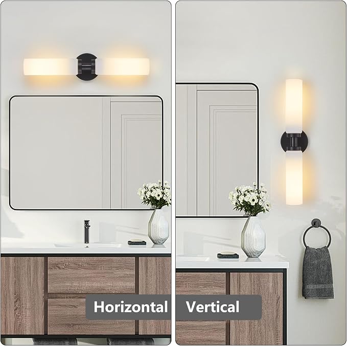 2 Light Black Bathroom Light Fixture Over Mirror, Modern Farmhouse Bathroom - Image 6