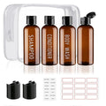 Travel Bottles for Toiletries 4 Pack 3.4oz/100ml TSA Approved Travel Size by wowang