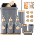 Grey Bathroom Accessories Set 17PCS Bathroom Set by BetterbathroomwithXLHOME