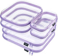 6 Pack Clear Hard Shell Zipper Case, See-Through Hard Plastic Organizer Pouches by Unknown