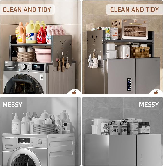 Adjustable Top Storage Shelf for Refrigerator or Washer, Dryer Countertop - Image 5