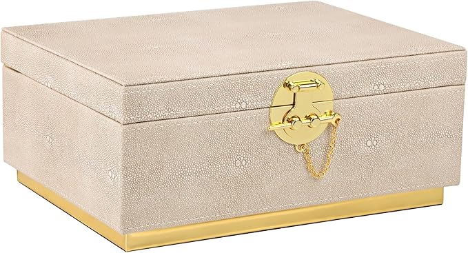 HofferRuffer Elegant Faux Leather Decorative Box, Storage Jewelry Box Organizer by HofferRuffer