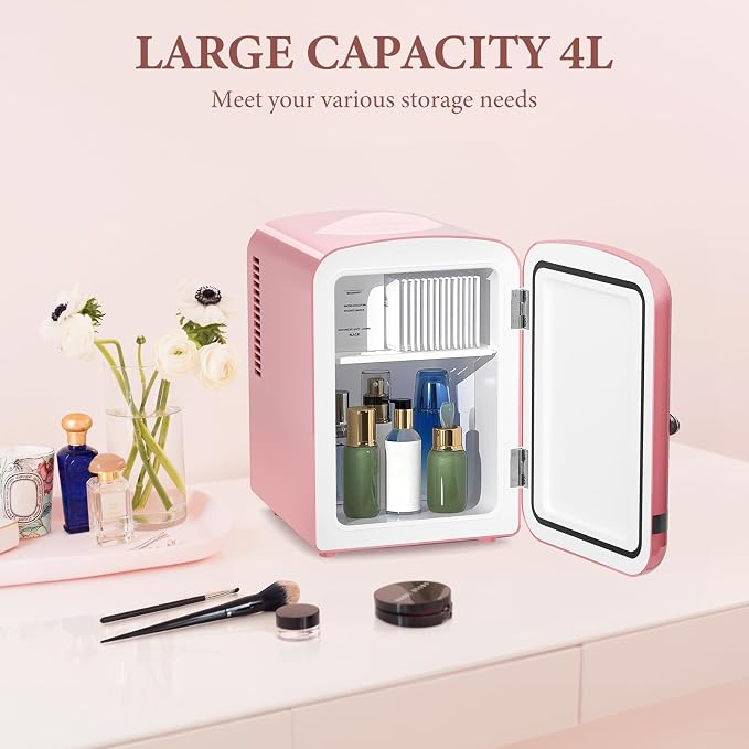 Xbeauty Retro Mini Fridge, Compact Refrigerator - Image 2