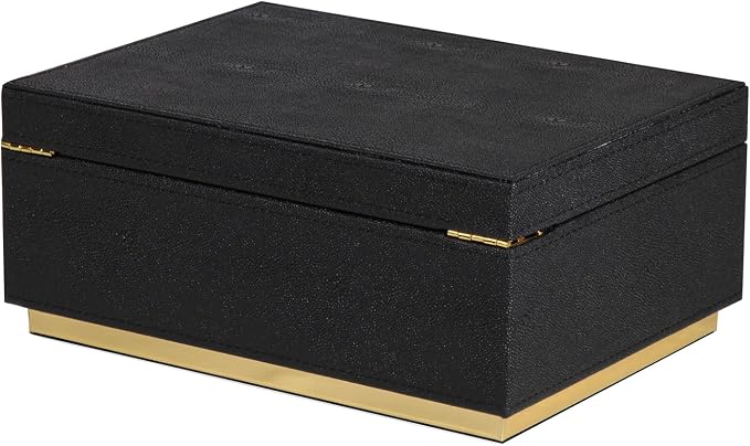 HofferRuffer Elegant Faux Leather Decorative Box, Storage Jewelry Box Organizer - Image 8