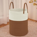 Large Woven Laundry Basket Hamper, 60L Cotton Rope Storage Bin by JMvicyroam