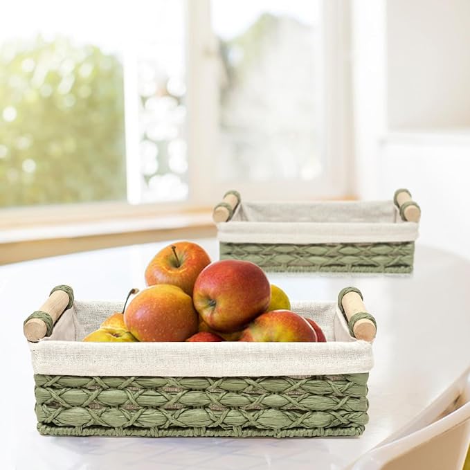 Storage Basket Wicker Baskets for Organizing - Image 2