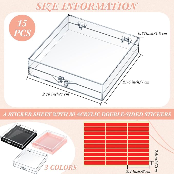 Landhoow 15 Pcs Press On Nail Boxes Nail Display Case - Image 2